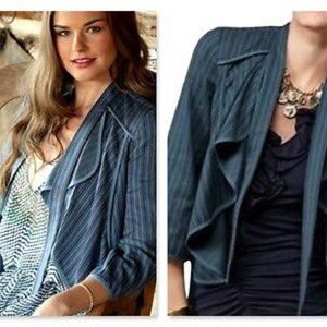 Cabi Must Have #870 Cascade Jacket Blue Tie Size Small